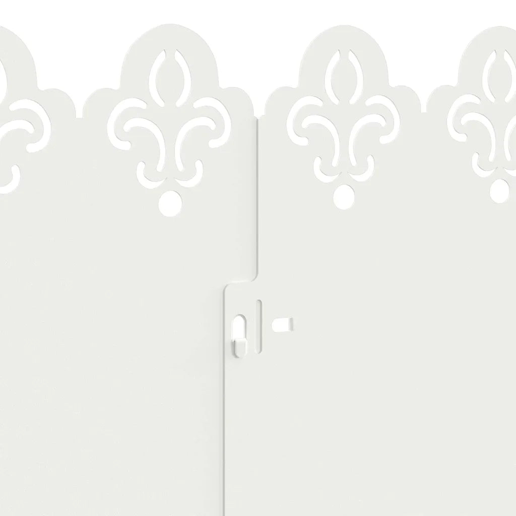 Bordure per prato 10 pcs Bianco 103 x 0,05 x 22 cm Acciaio 874747