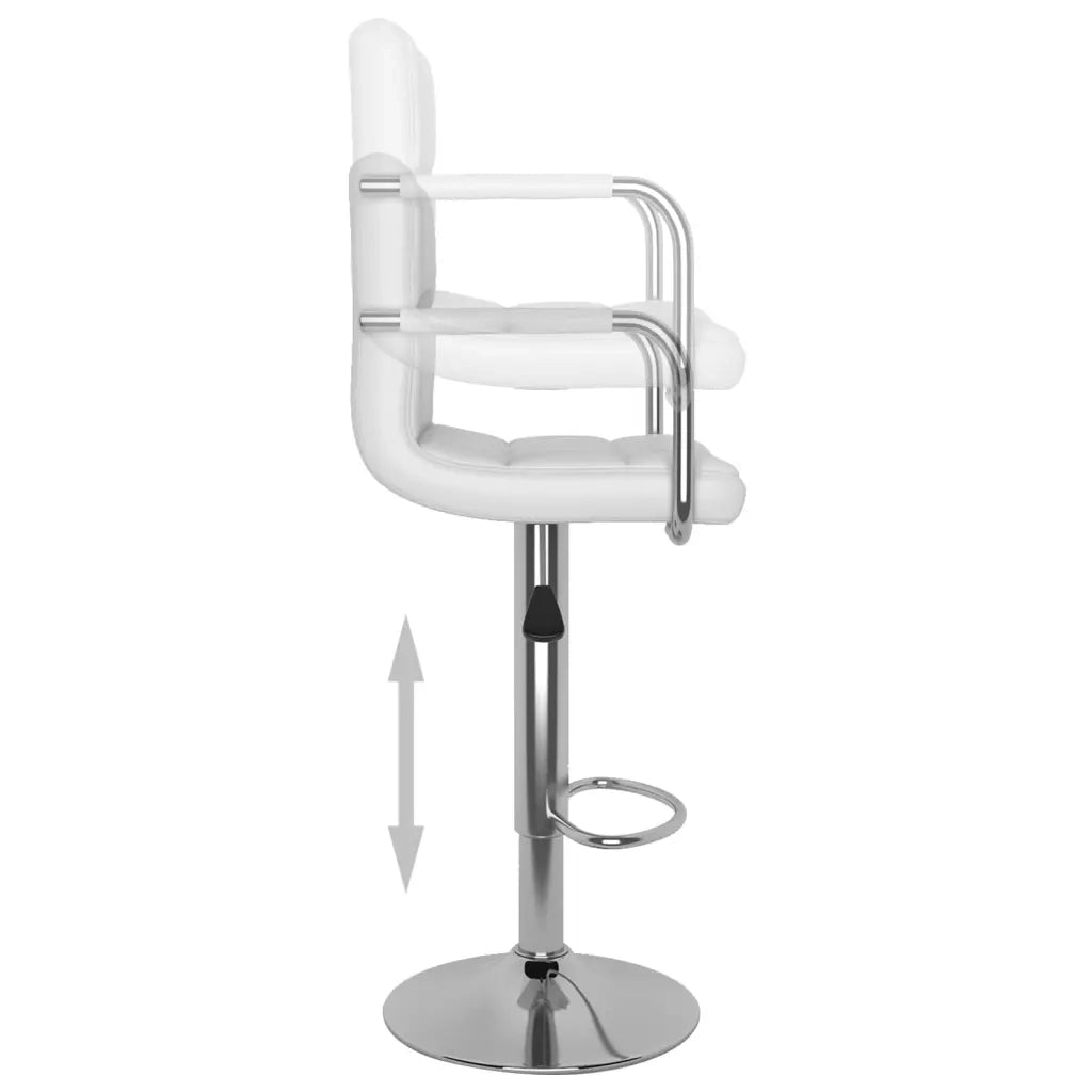Sgabelli da Bar 2 pz Bianchi in Similpelle  cod mxl 58563