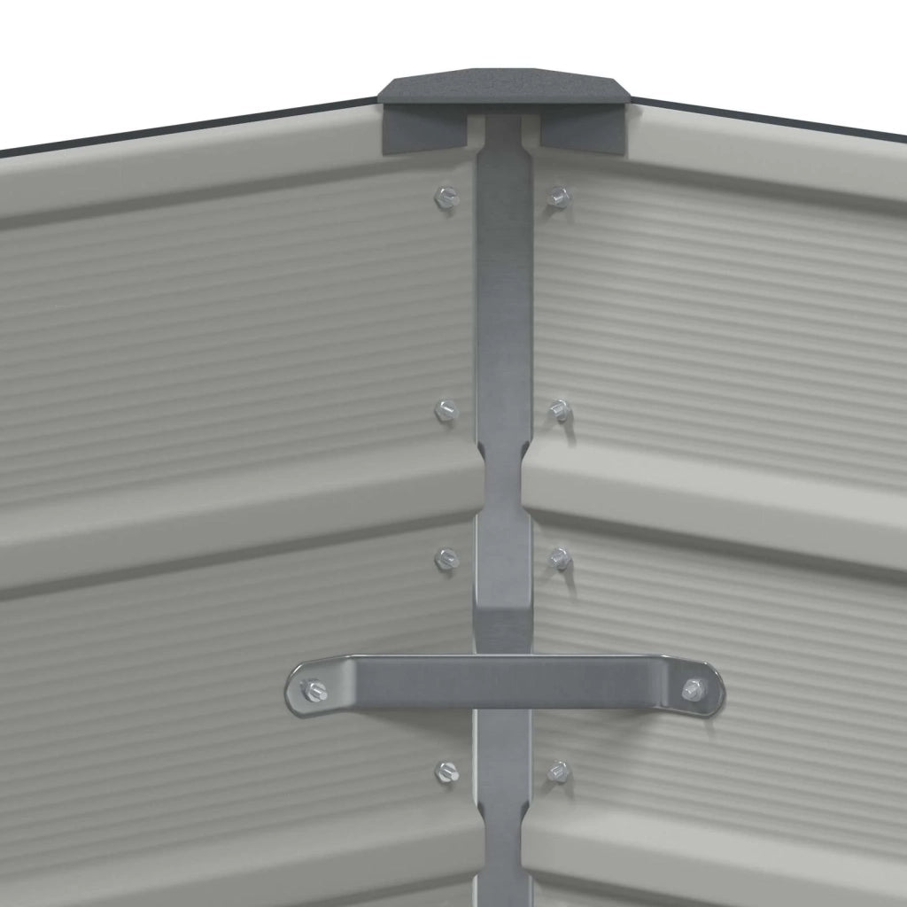 Fioriera Antracite 129 x 129 x 45 cm Acciaio