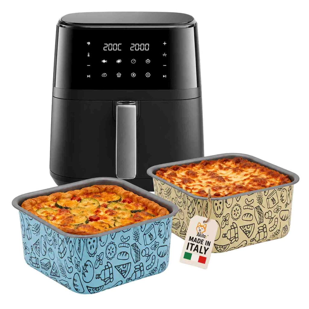 Akitaink Teglia Quadrata Alta Friggitrice 18 cm