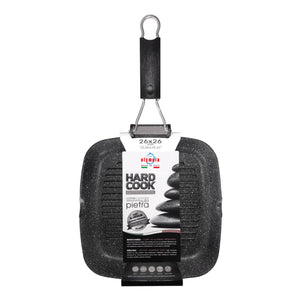 Bistecchiera Antiaderente 1 Manico 26x26 cm Olympia Hard Cook
