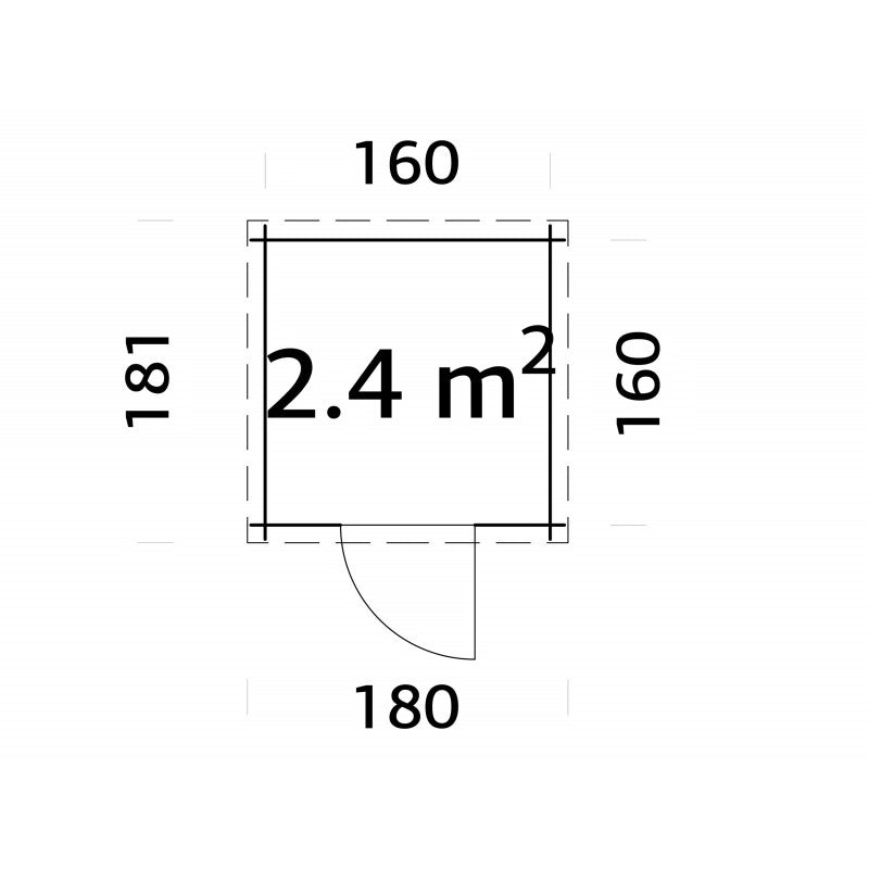 Casetta in legno da giardino 176x176 cm impregnato autoclave 19 mm, porta con plexiglass e serratura, ripostiglio esterno - Esterni da Vivere