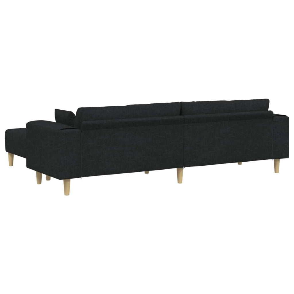 Divano con cuscino 3 pcs Nero Tessuto 3335164