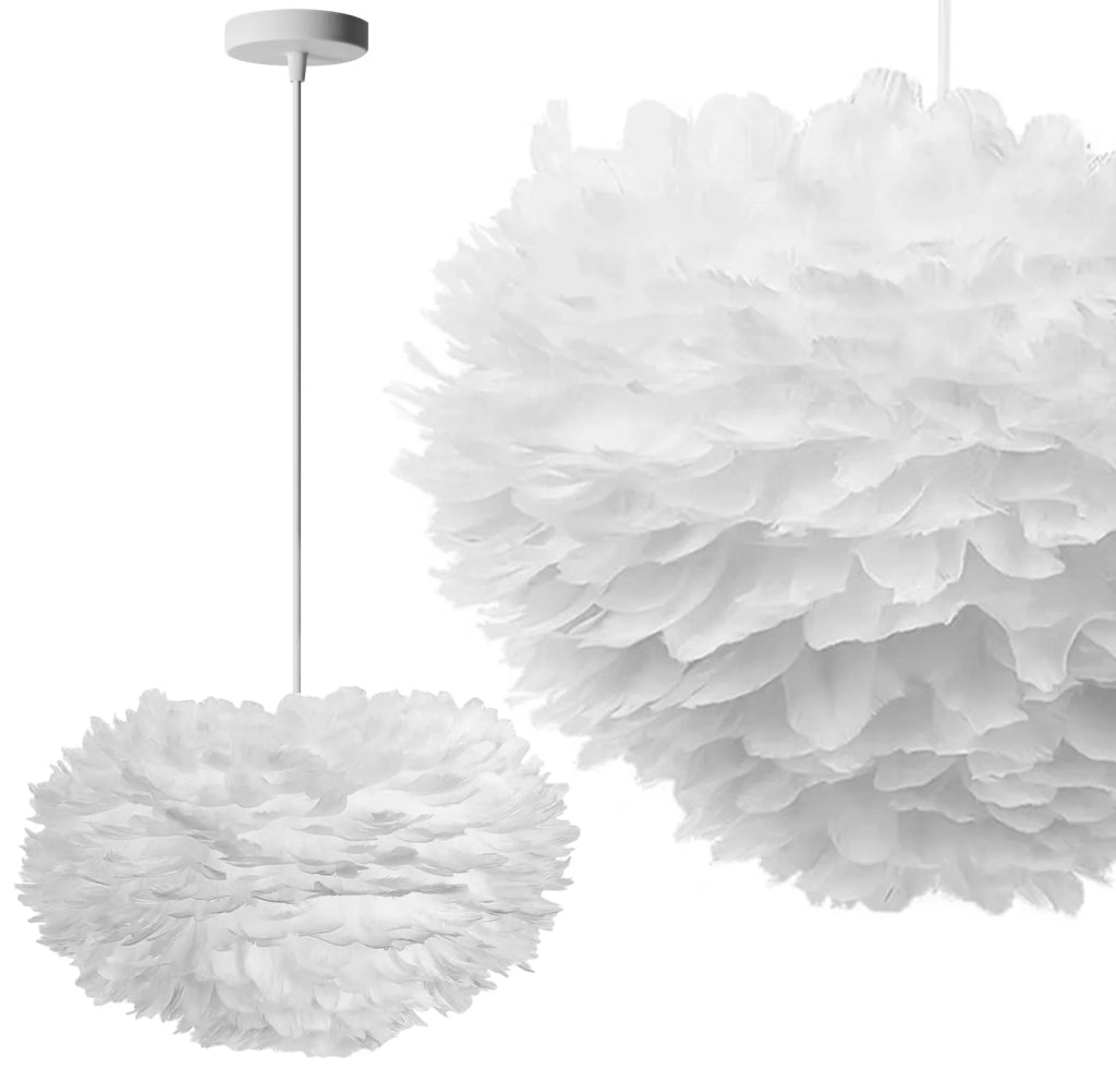 Lampada Pensile Di Piume Bianco APP335-3CP