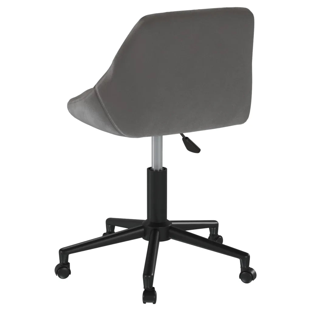 Sedia da Ufficio | Sedia da Gaming Girevole Grigio Scuro in Velluto
