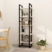 Libreria a 5 Ripiani Bianca 60x30x175 cm in Legno di Pino 3081984