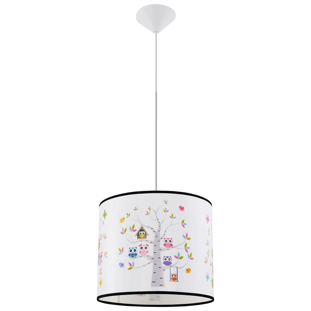 Lampada a sospensione bimbi gufi Ø40 Pure Lume E27