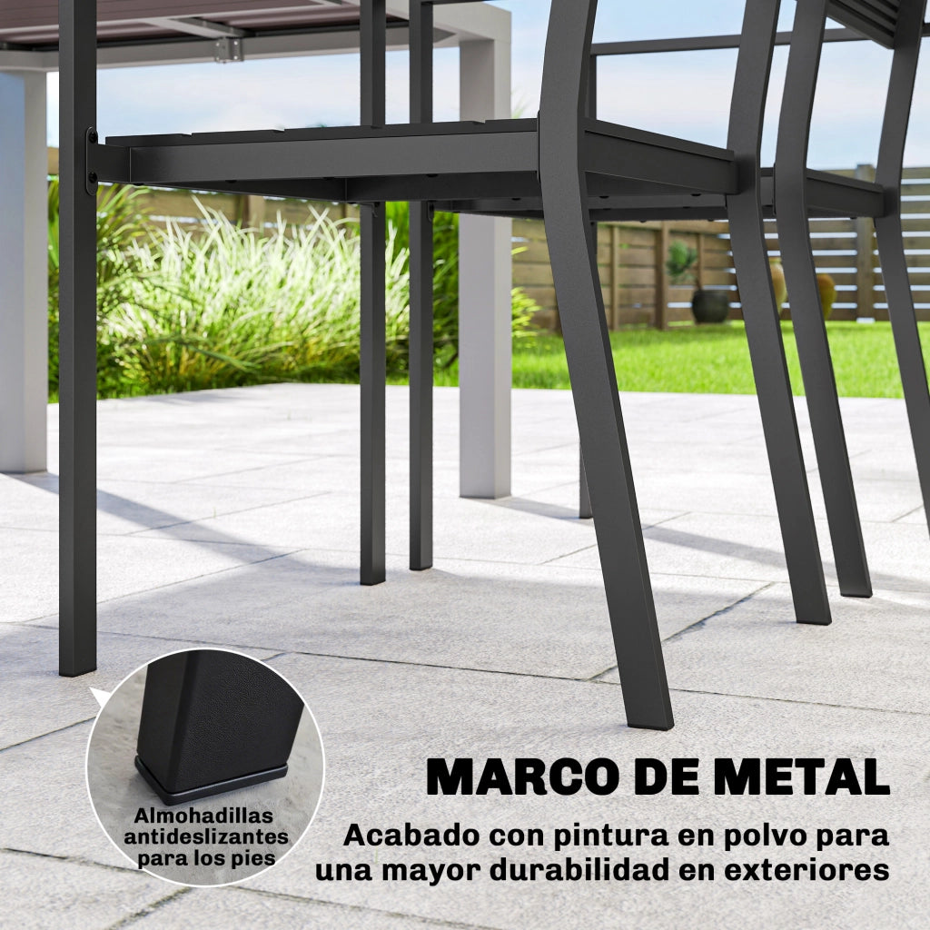 Sedia da giardino ¨C zephmum ¨C nera, metallo, 52x51x90 cm