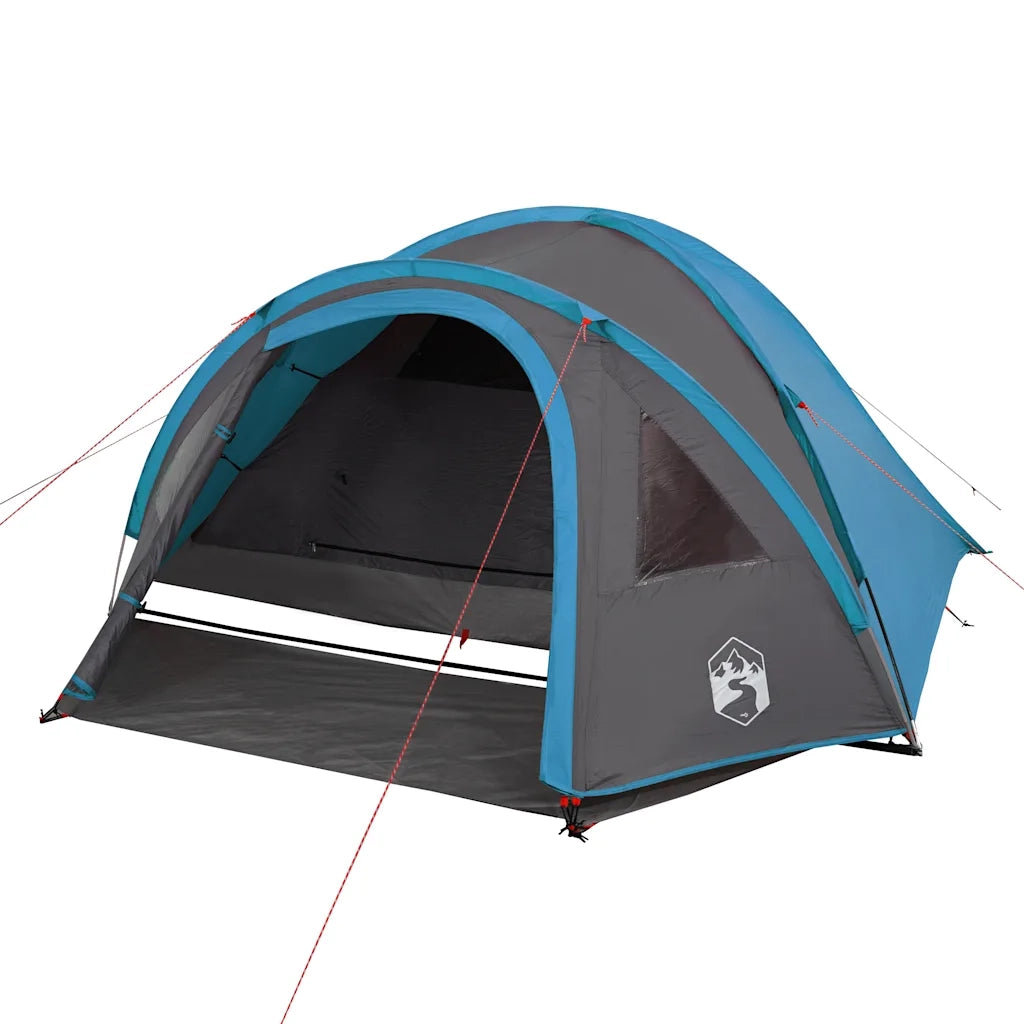 Tenda da Campeggio a Cupola per 4 Persone Blu Impermeabile 94350