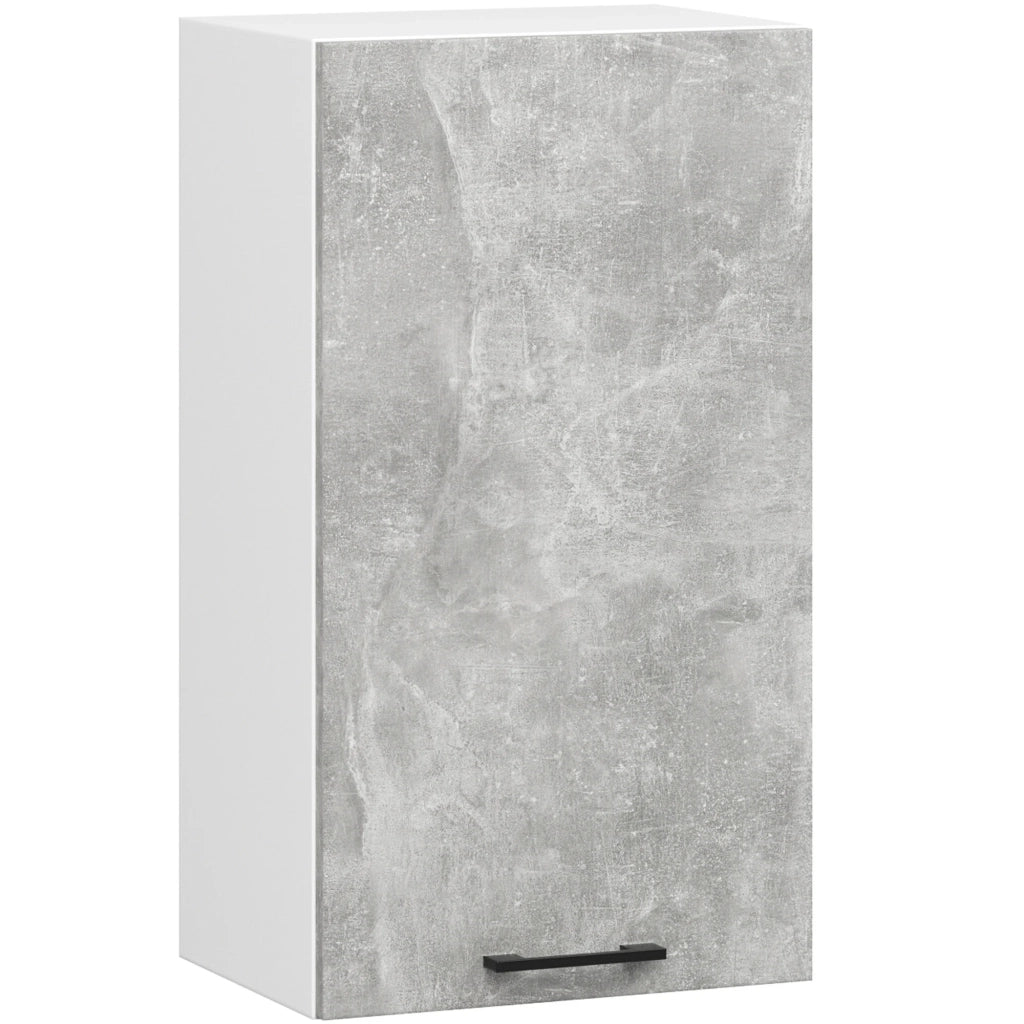 Mobile da cucina pensile sistema AKORD OLIWIA 40 cm H720 Bianco inserto frontale Cemento Grigio Cemento 1 anta 40x30x72 cm