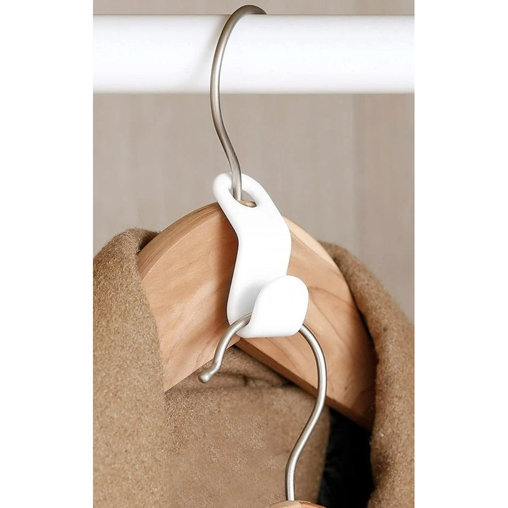 Trade Shop - Set 6pz Connettore Appendiabiti Collegamento Ganci Grucce Appendini Salvaspazio 87355 -