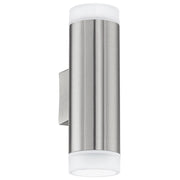 Applique Esterno Moderna Riga-Led Acciaio Argento Led