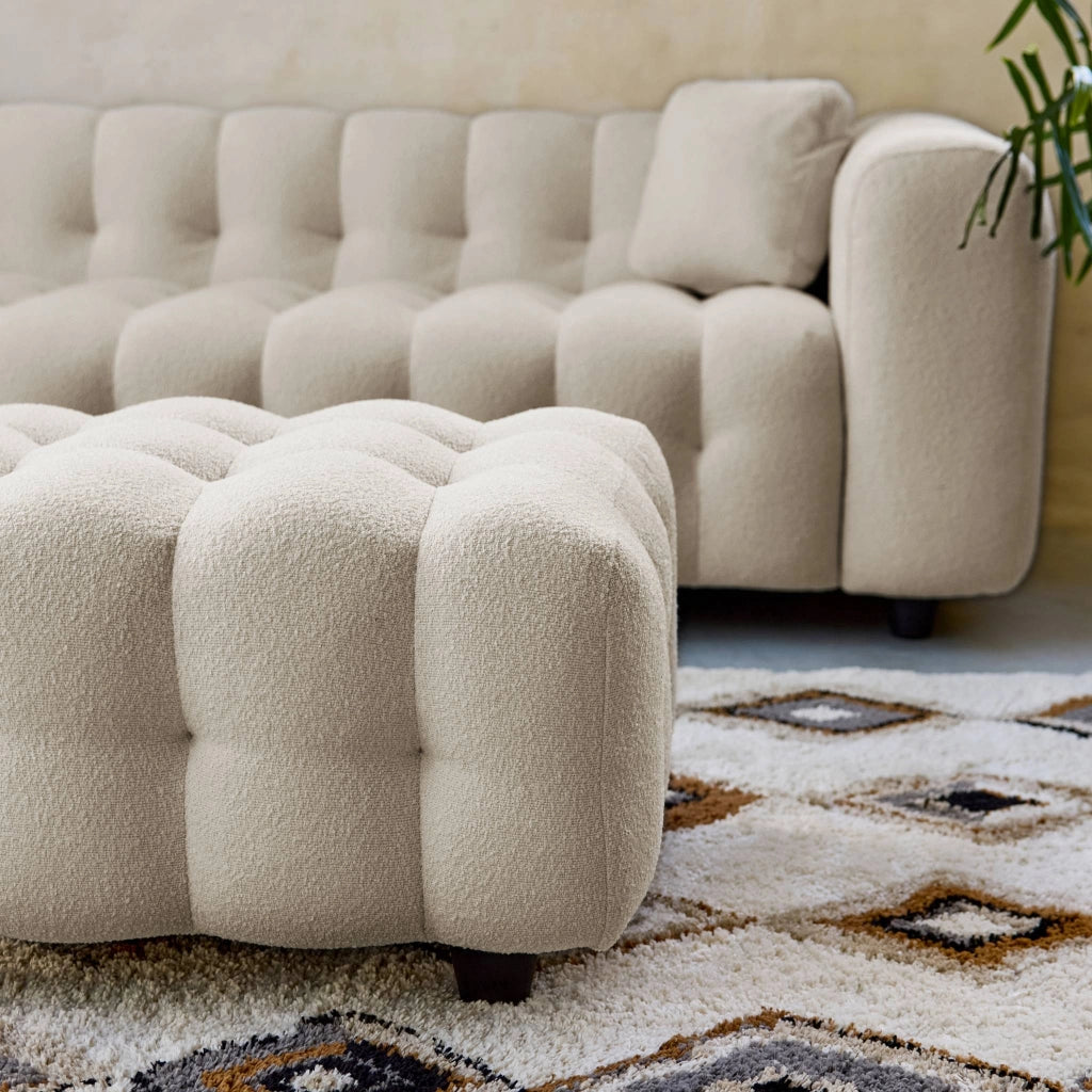 Poggiapiedi per divano leon, beige