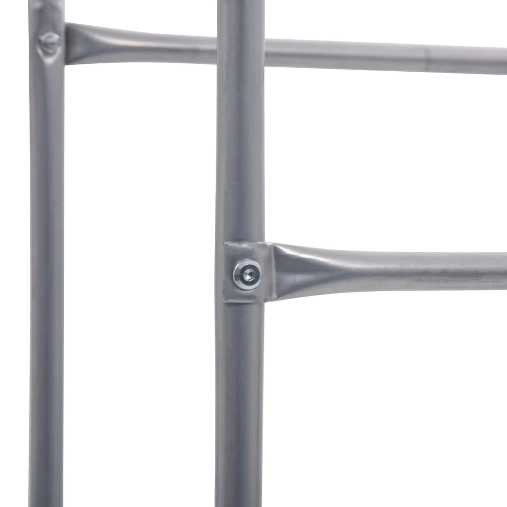 Ripiano portaoggetti per 3 casse 50 x 33 x 116 cm acciaio argentato 02_0000642