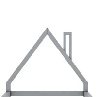 Letto Montessori a Forma di Casetta con Doghe in Legno, Letto per Cameretta per Bambini 4+ Anni, Senza Materasso, 90x200 cm, Grigio