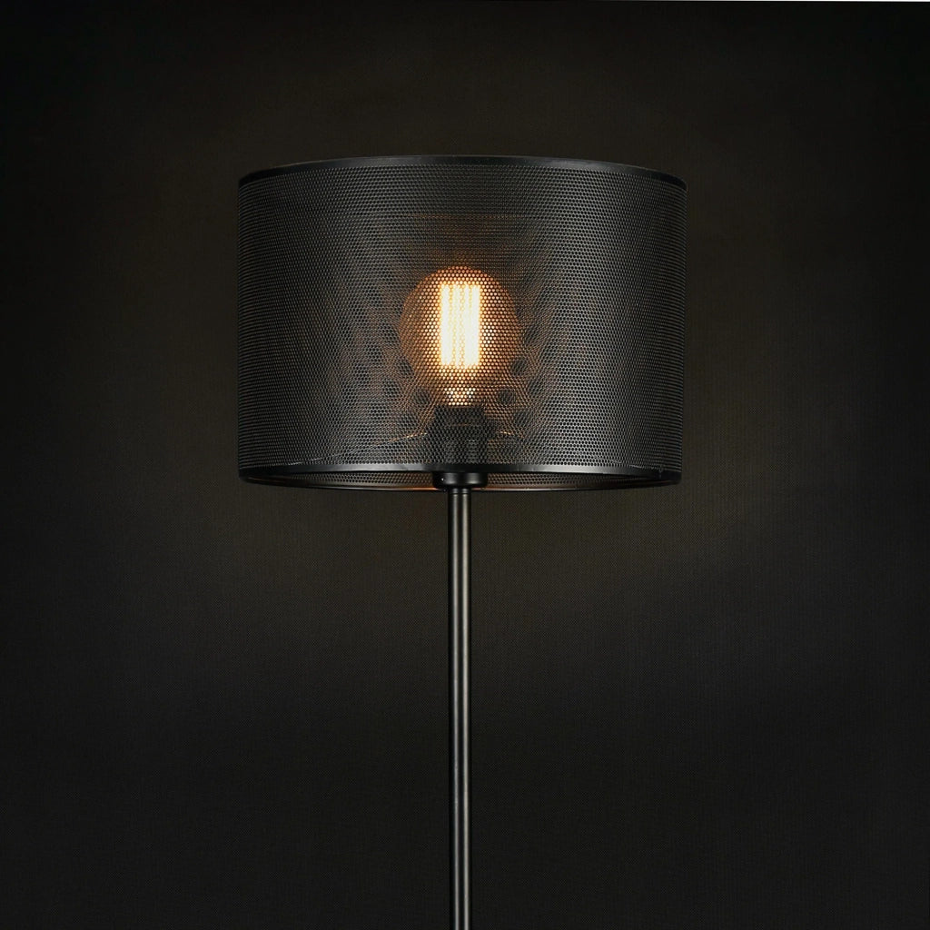Lampada da terra in metallo nero attacco E27 153 cm 03_0002446