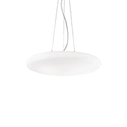 Sospensione Moderna Smarties Vetro Bianco 3 Luci E27 D60Cm