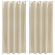 Tende Oscuranti | Tende Blackout 2 pz Crema 140 x 175 cm Velluto