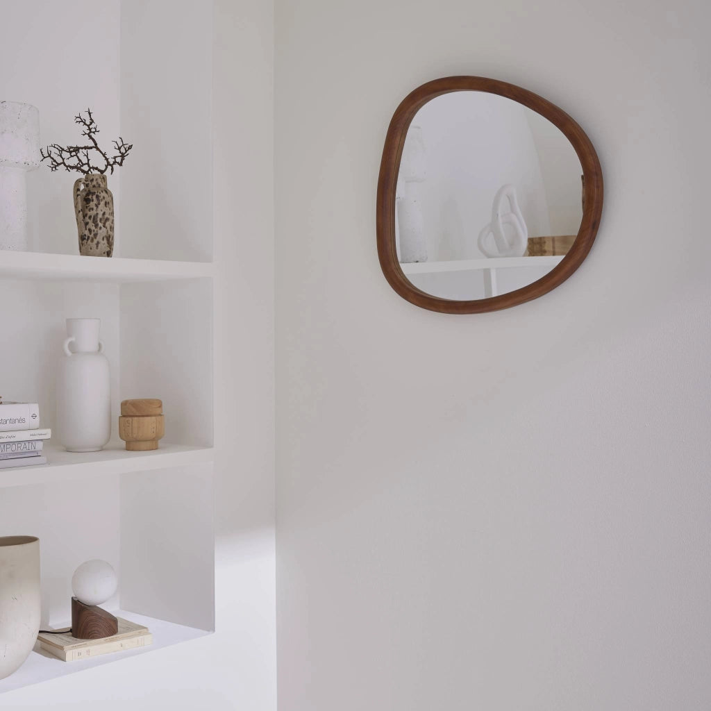 Specchio in legno di abete, 55cm, marrone
