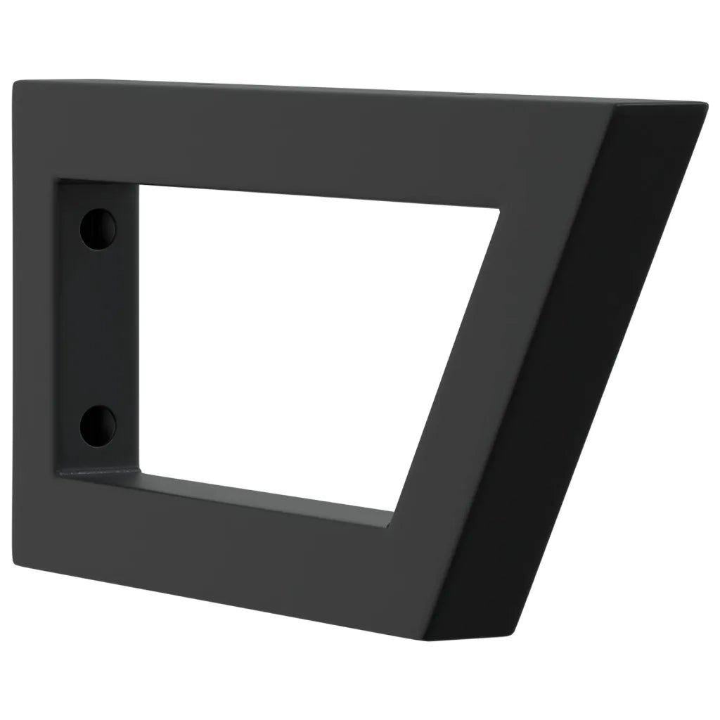 Reggimensole per Lavabo 2 pz Nere Trapezio in Acciaio