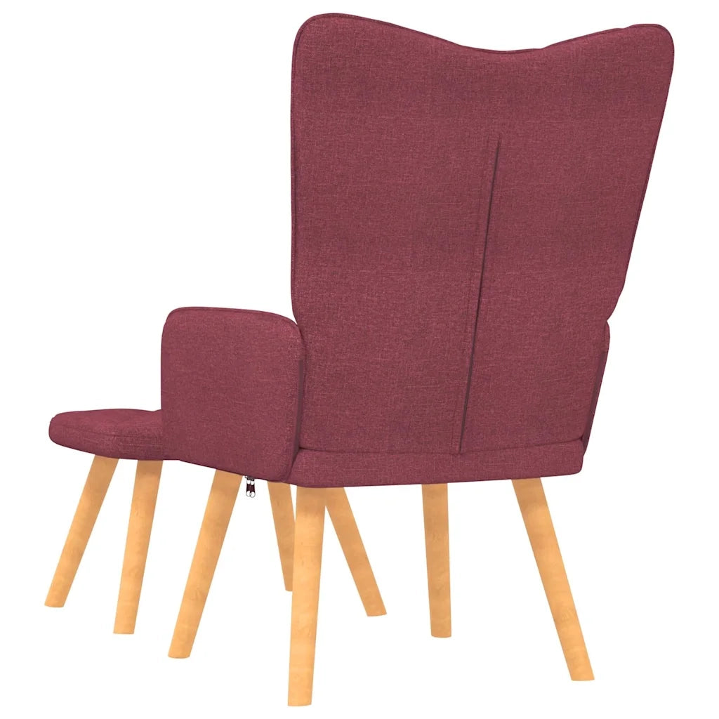Poltrona Relax con Poggiapiedi Rosso Vino in Tessuto cod mxl 27284
