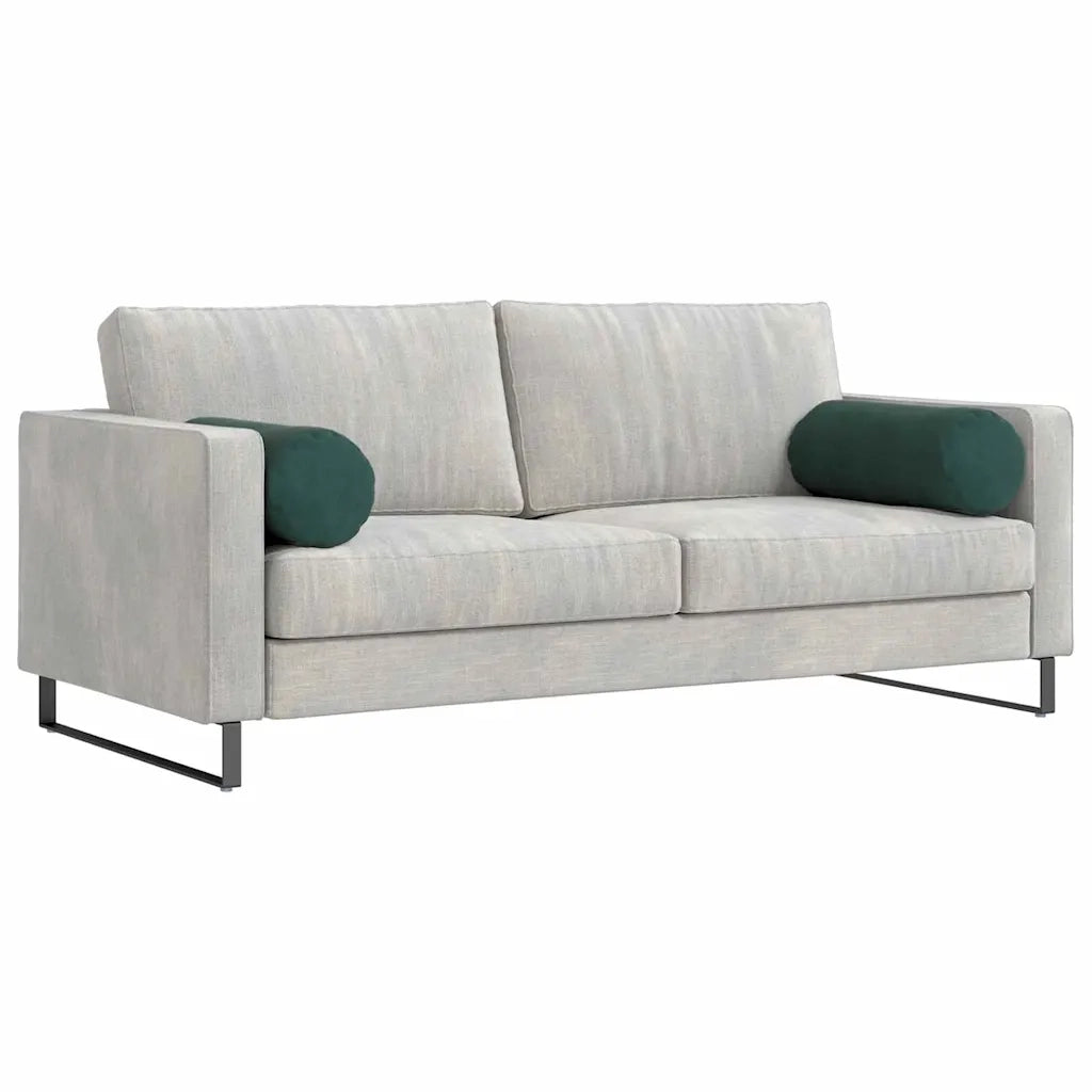 Cuscini a rullo 2 pcs Verde Scuro Ø 25 x 70 cm Tessuto in Cords