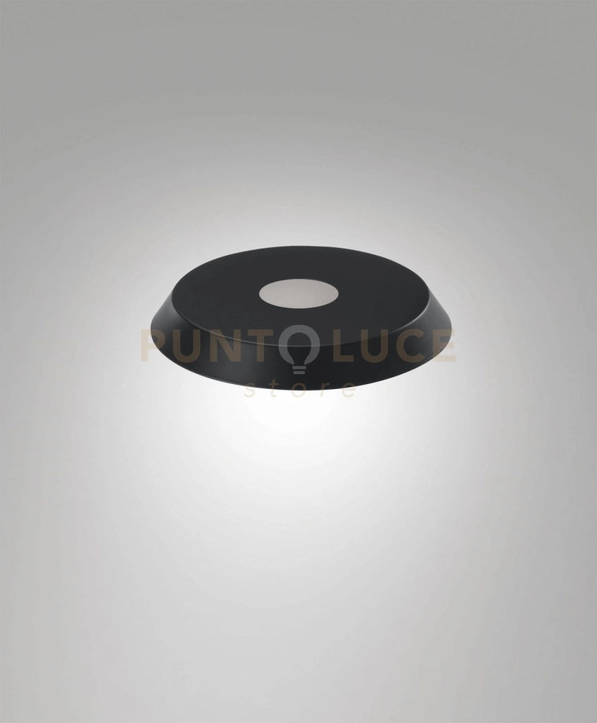 3804-56-101 DIFFUSORE/PARALUME IN METALLO NERO D.20CM H.2,5CM PER KIT LUCI 8W