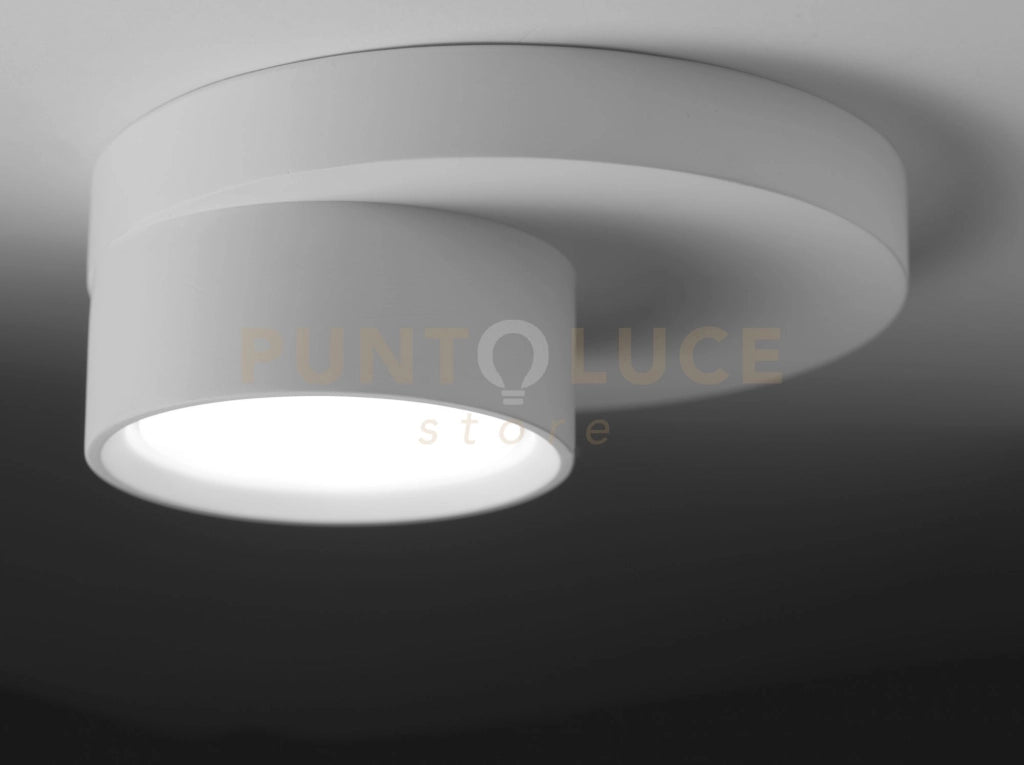 DEMETRA lampada da soffitto 1 Luce in gesso bianca 1xGX53 d.16cm