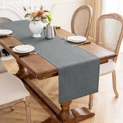 Tavolo da Pranzo con Finitura Lino, 40x220cm, Decorazione da Tavola con Finitura Lino, Lavabile, Realizzato in Poliestere, Impermeabile all'Acqua, con Effetto Loto, Resistente ai Danni, Ideale per Cucina, Matrimoni, Feste, Natale.