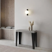 Consolle allungabile 90x40/196 cm Flame Small cemento gambe antracite