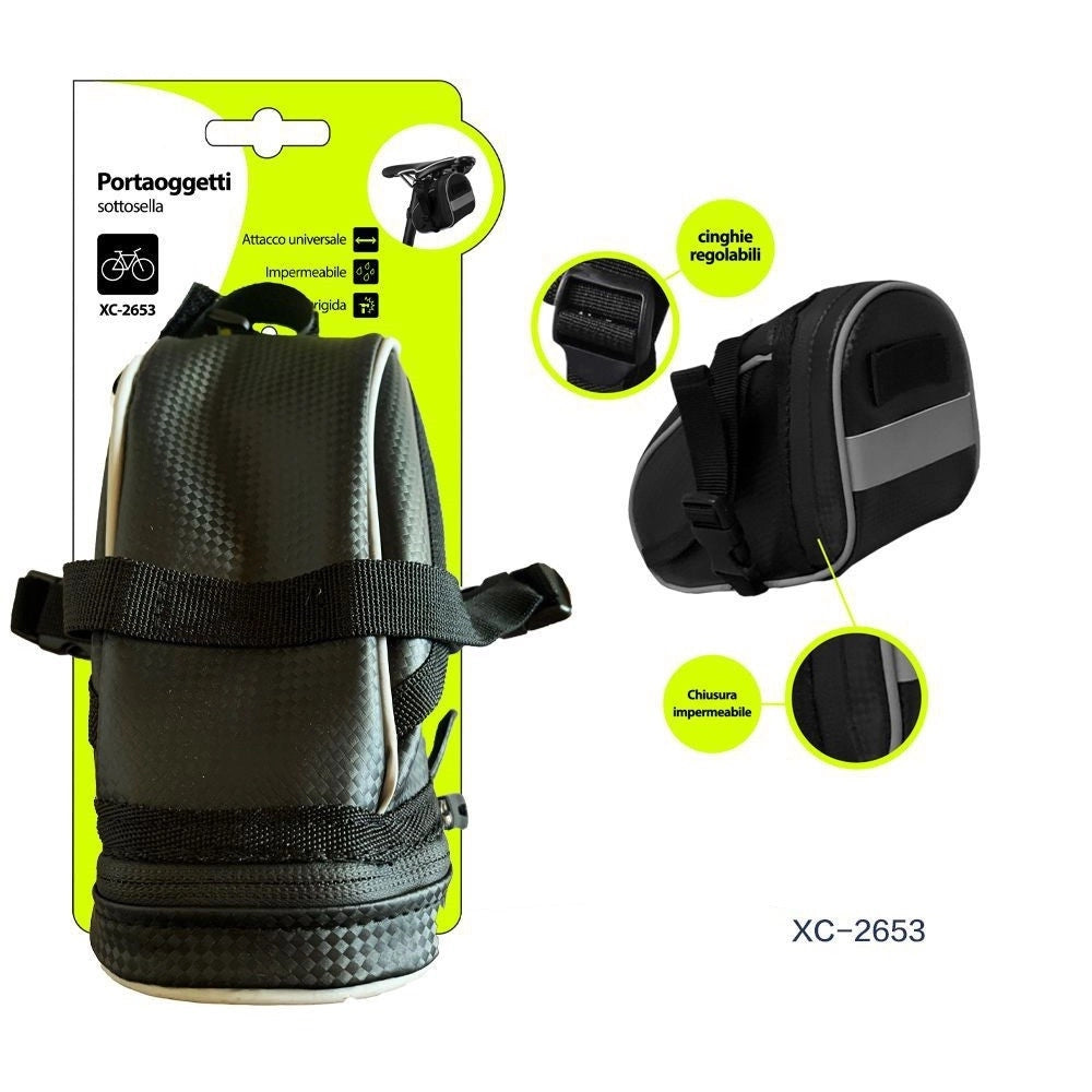 Trade Shop - Borsa Portaoggetti Sottosella Bici Impermeabile Con Attacco Universale Xc-2653 -