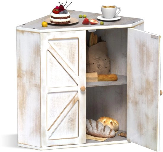 Cassa per snack a due livelli in bambù - efficiente utilizzo angolare - contenitore per snack - accessorio cucina - nerf naturale - cassa per snack