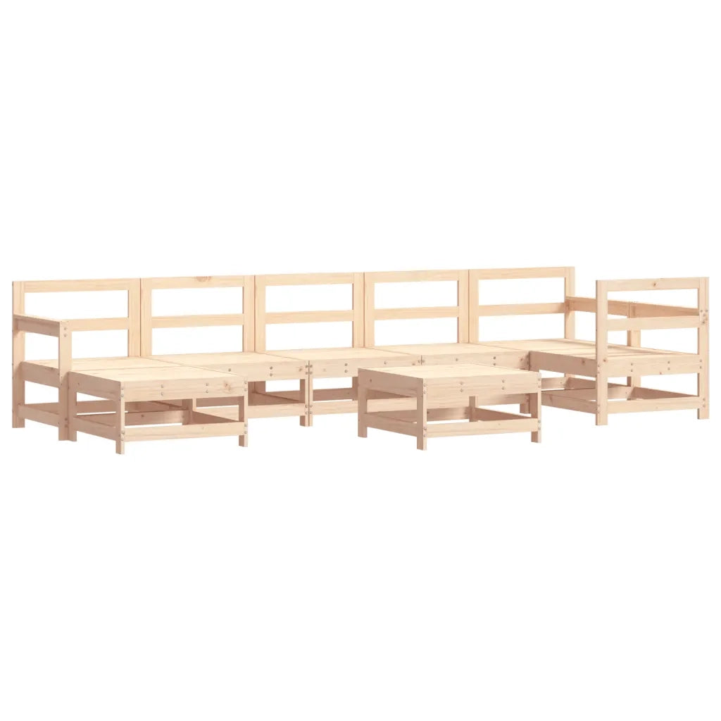 Set Salotto da Giardino 8 pz in Legno Massello di Pino 3186284