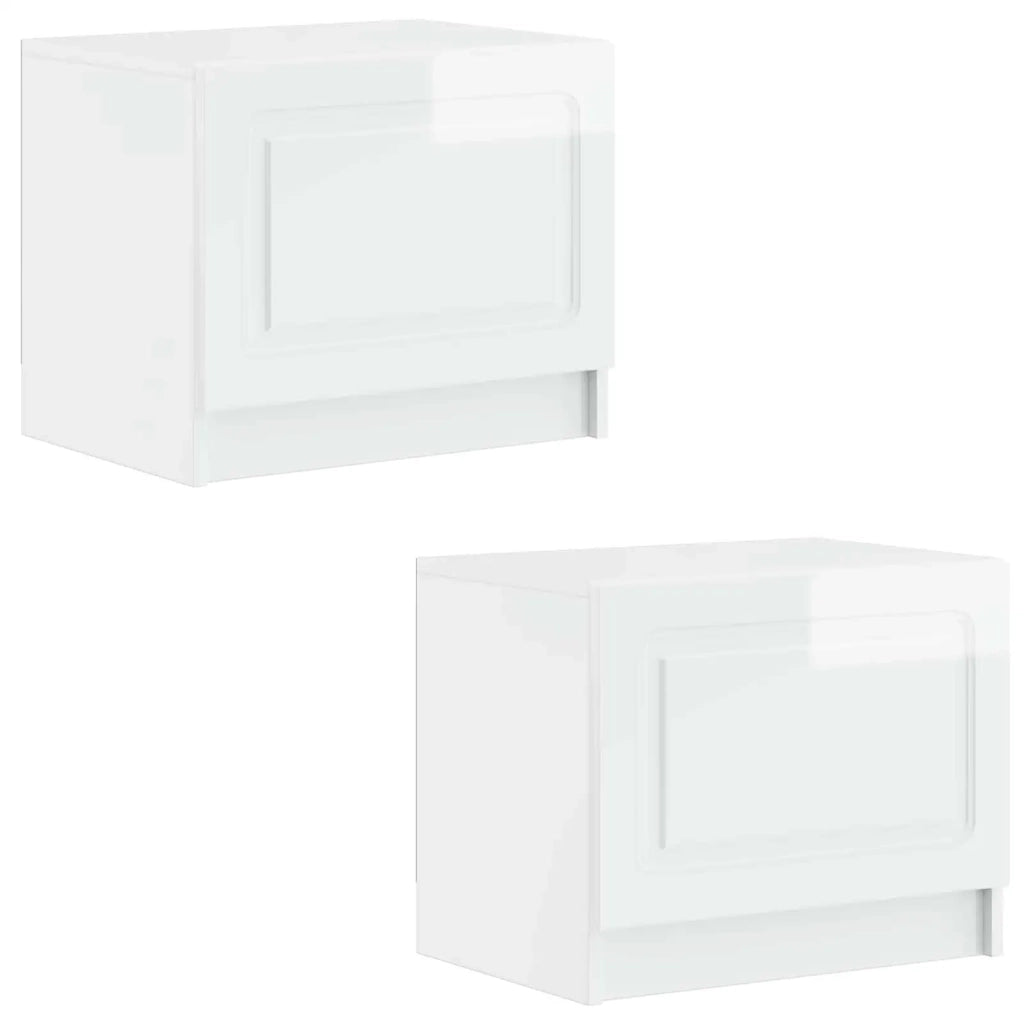 Mobile TV Bianco Lucido Legno ingegnerizzato 897779