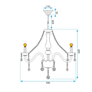 Lampada Di Cristallo Lampadario 392183