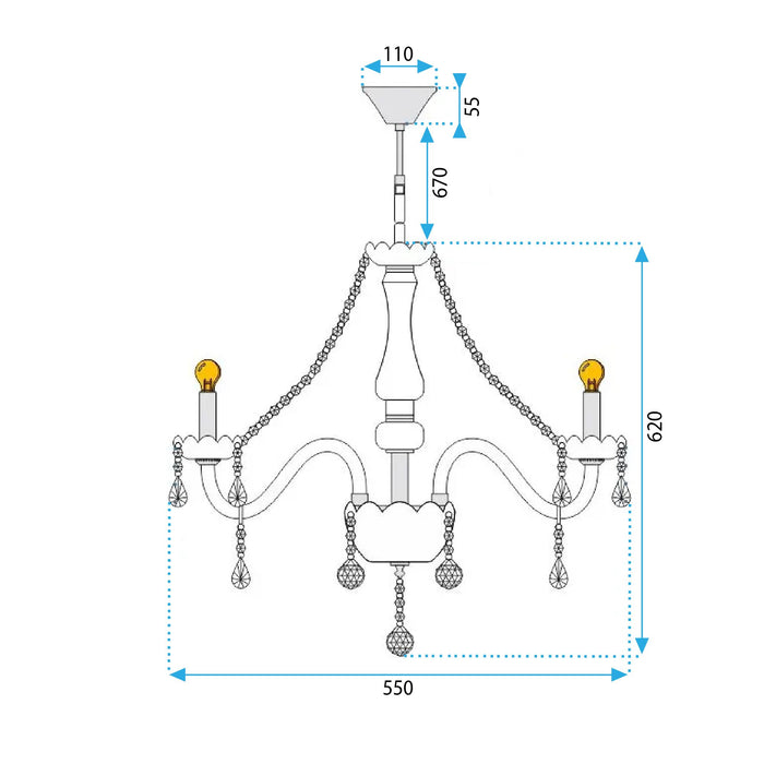 Lampada Di Cristallo Lampadario 392183
