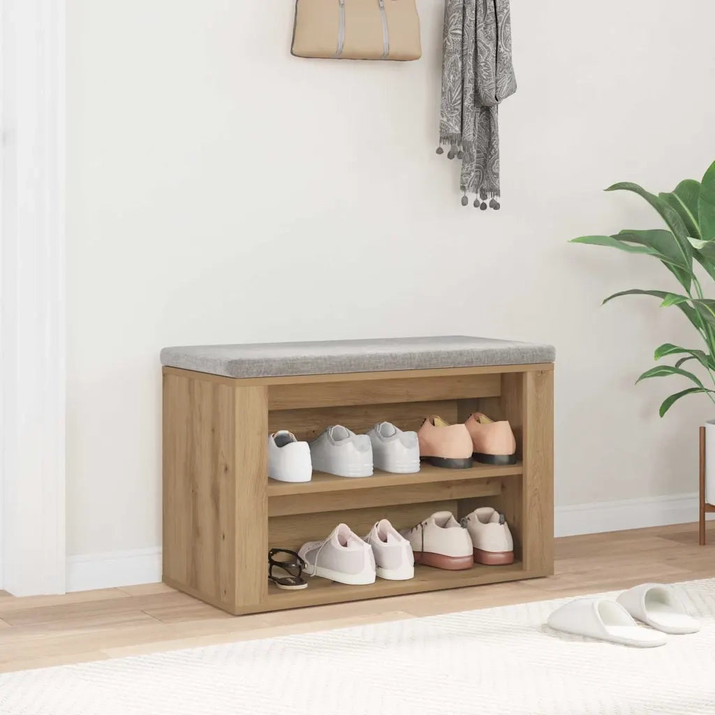 Scarpiera rovere artigianale 75 x 35 x 45 cm Legno multistrato