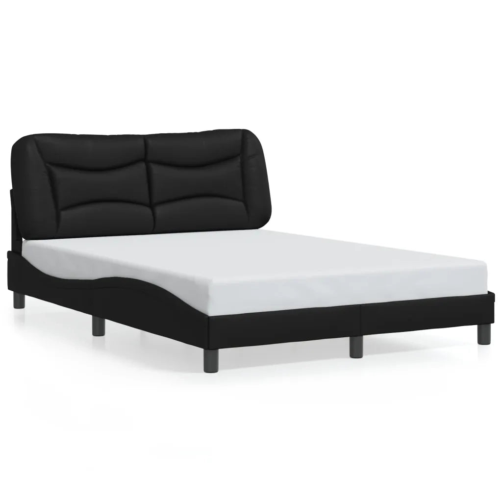 Giroletto con LED senza Materasso-Struttura Letto Hvar Nero 140x200 cm