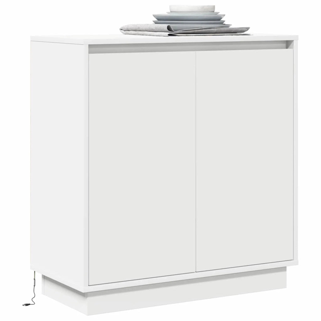 Credenza | Madia LED per Bianco 71 x 34,5 x 75 cm Legno multistrato