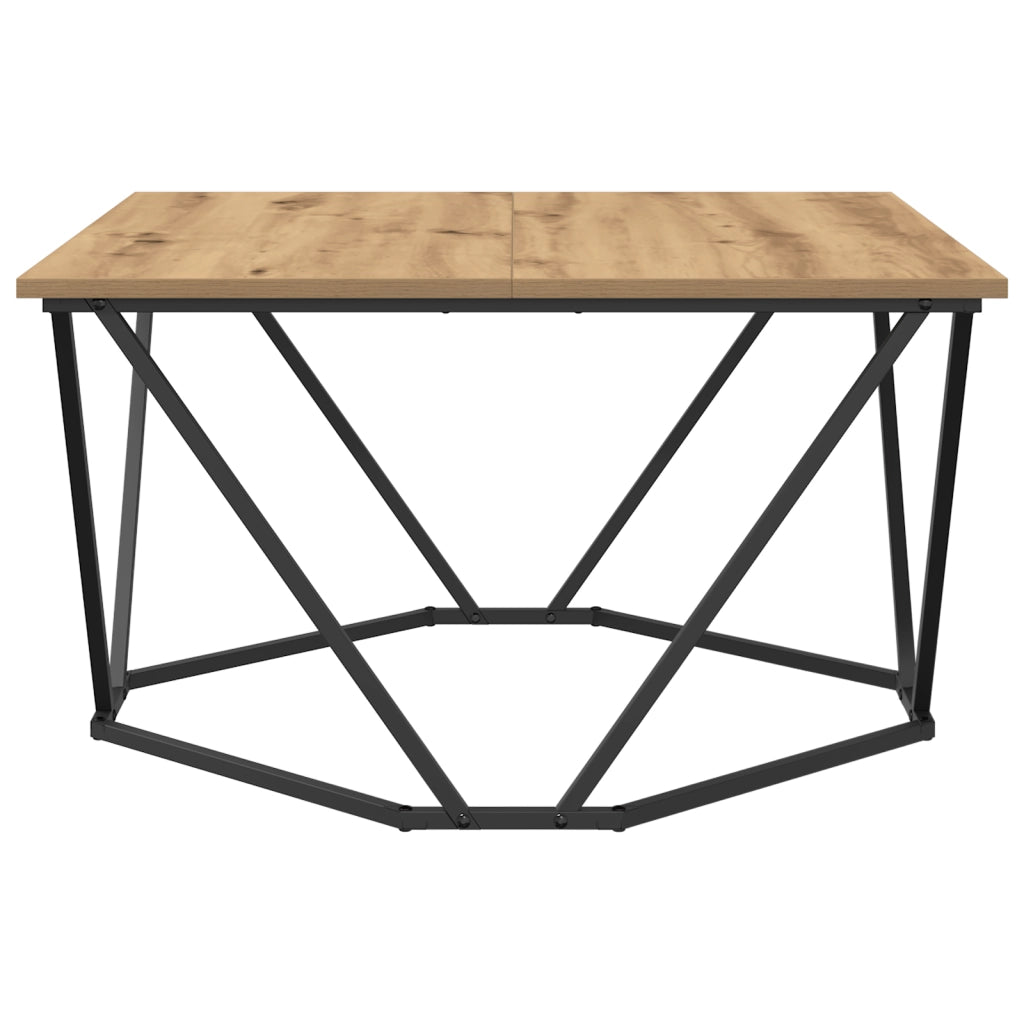 Tavolino da caffÃ¨ Rovere artigianale 80x80x45 cm Legno ingegnerizzato