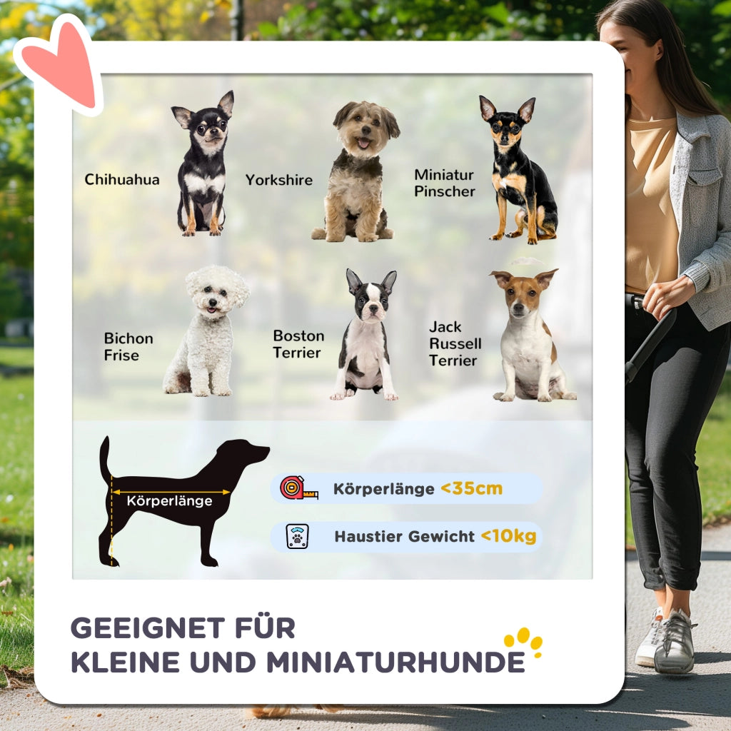 Carrello pieghevole 2 in 1 per cani e gatti con cesta e tasca, ruote con freno, guinzagli di sicurezza, acciaio, giallo