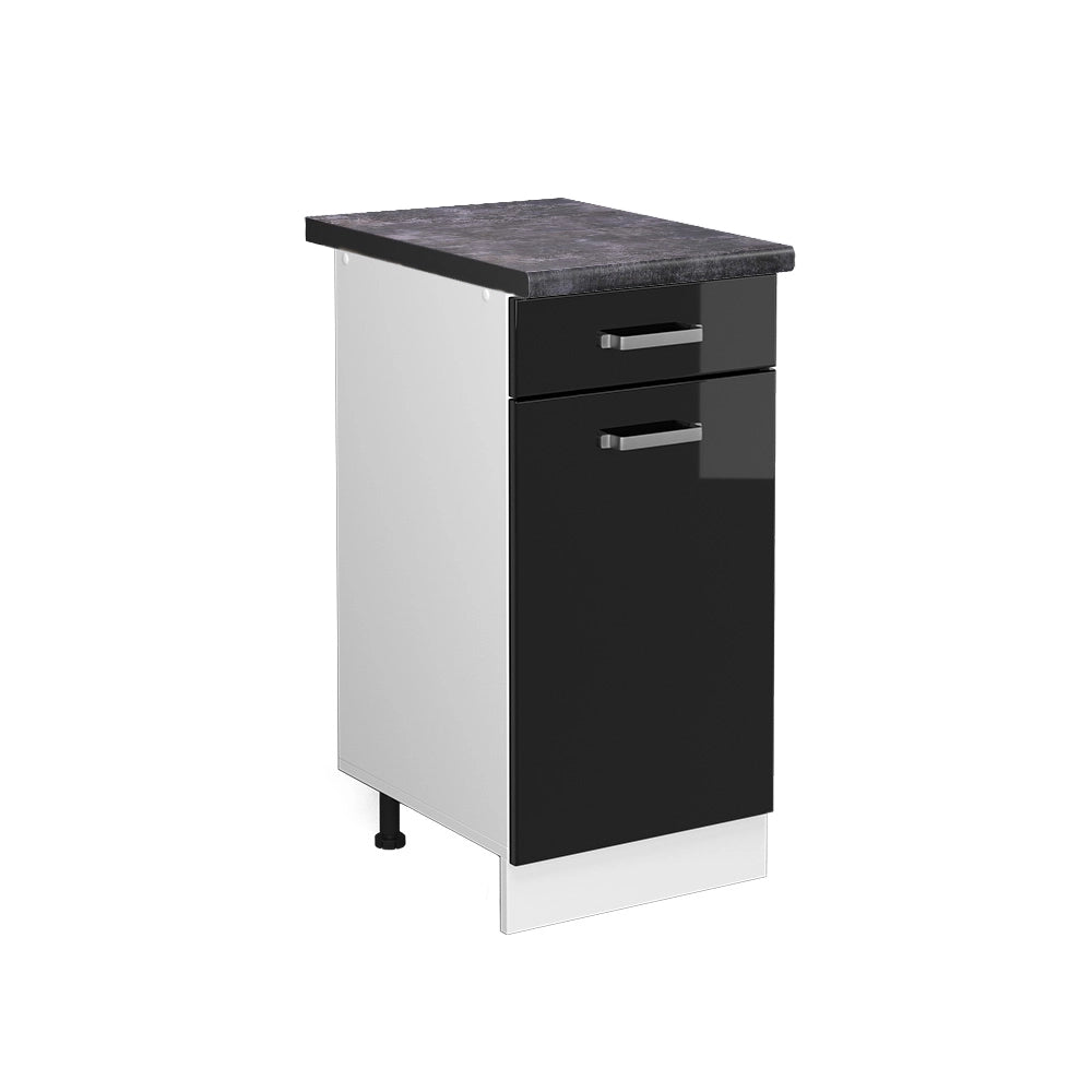 Vicco Mobiletto base per cucina Nero lucido 40 cm , PL Antracite