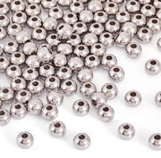 Kralen in Acciaio Inossidabile 100 Stuks - Kralen Massivi - Spaziatori a Distanza Sferici - Creazione Gioielli - Diametro 2 mm - Resistente alla Corrosione - Kralen per Gioielli