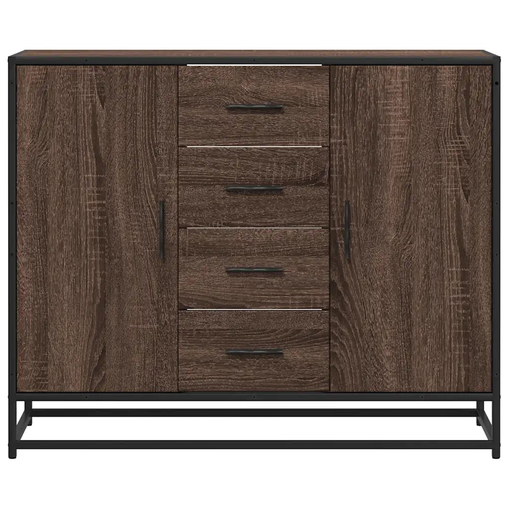 Credenza Rovere Marrone 92x35x76 cm in Legno Multistrato 3300829