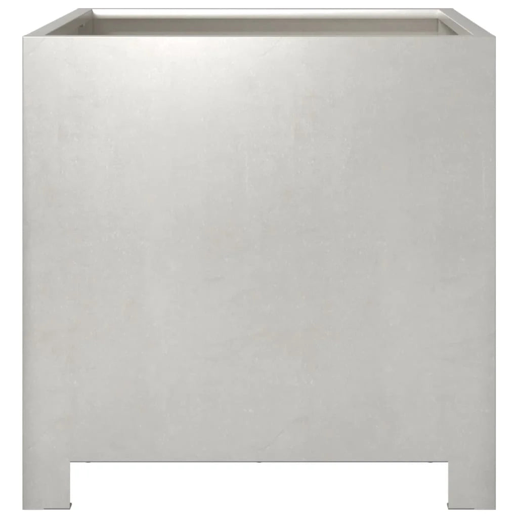 Fioriera rialzata per piante fiori giardino terrazze set da 2 40 x 40 x 40 cm acciaio inox argento 02_0038959