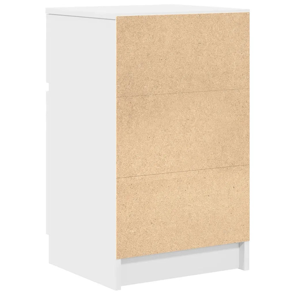 Comodino | Armadio da Notte | Mobiletto da notte Bianco 39x35x65 cm in Legno Multistrato