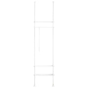 Cabina Armadio Componibile Armadio Regolabile Appendiabiti Altezza Regolabile Bianco KLS07-W