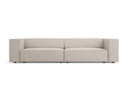 Cosmopolitan Design - Divano "Arendal" 4 posti in ciniglia con effetto a coste beige scuro 