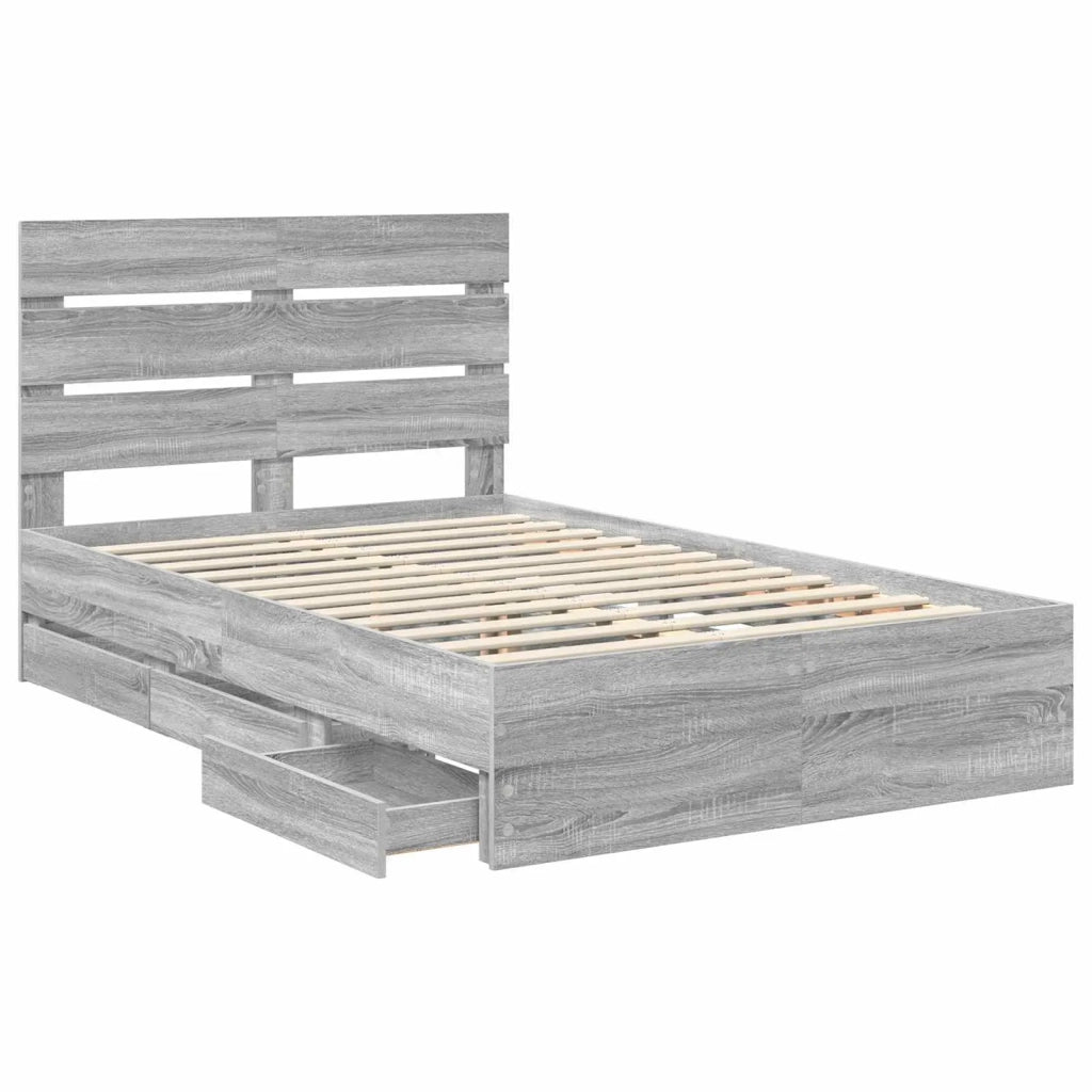 Struttura del letto con cassetto Grigio Sonoma 120 x 190 cm 3411852