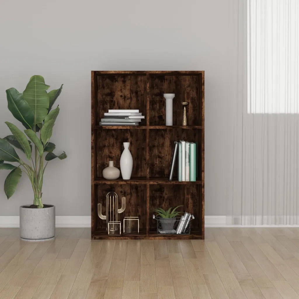 Libreria/Credenza Rovere Fumo 66x30x98 cm in Legno Multistrato 815294